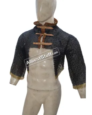 Flat Riveted with Solid Ring 8 mm Chainmail Half Body Shirt